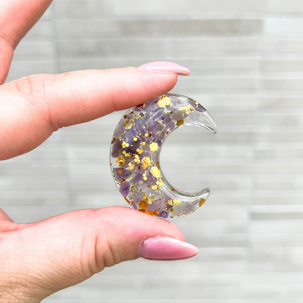 Crystal + Resin Moon - Intuitively Selected