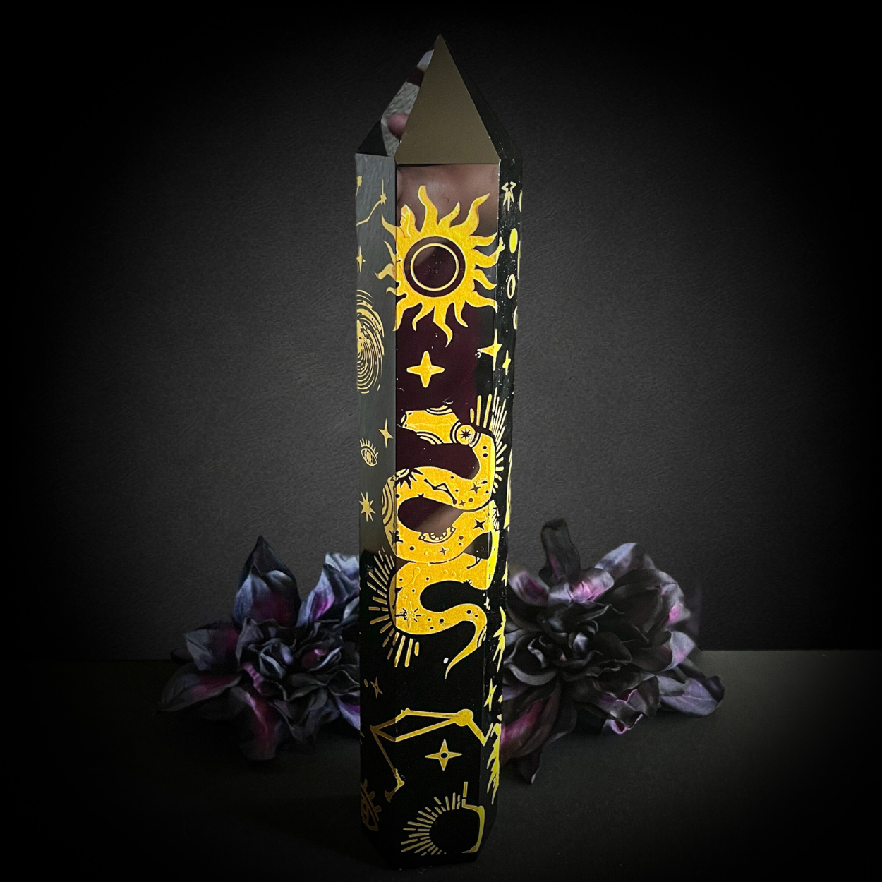 XXL Etched Obsidian Tower