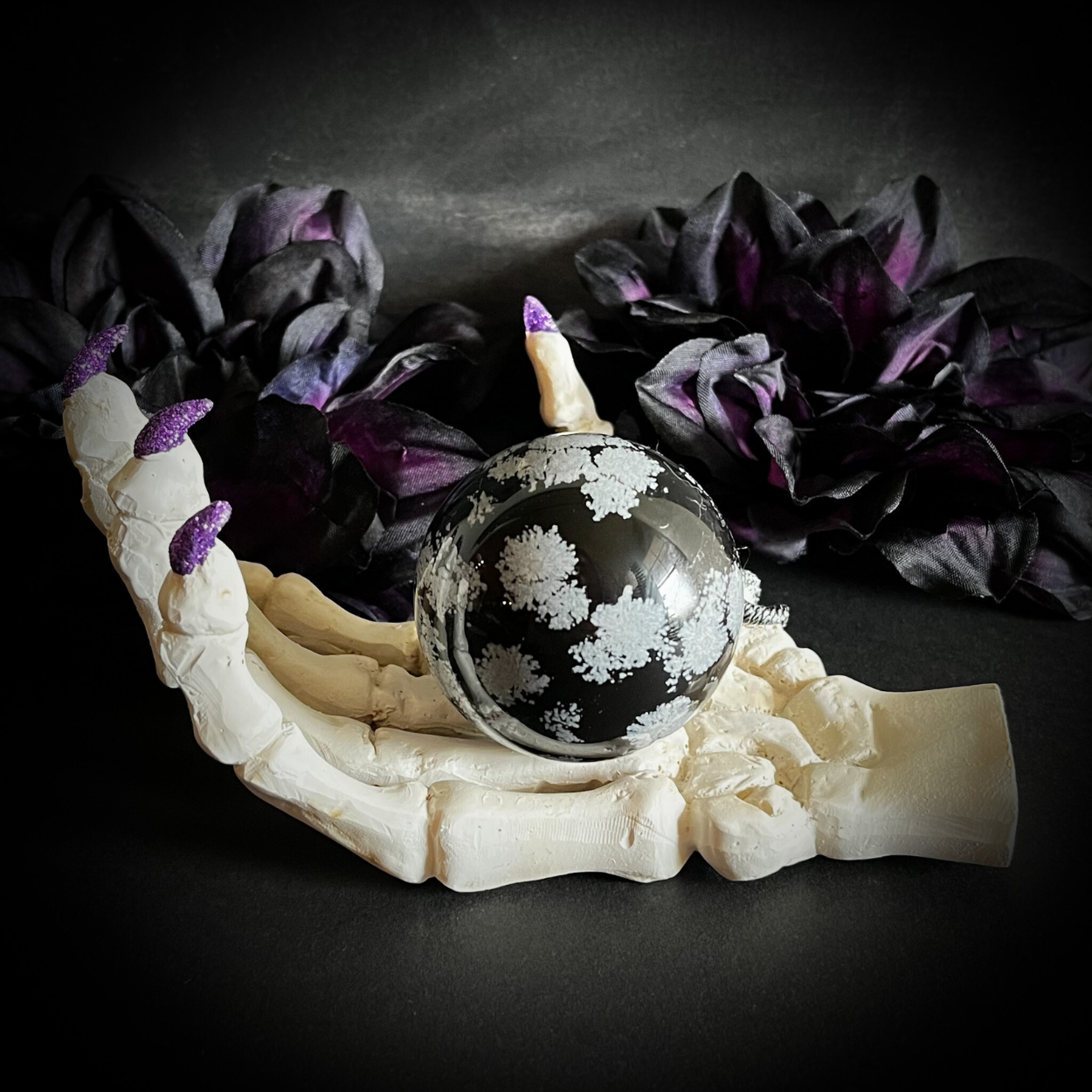 Snowflake Obsidian Sphere