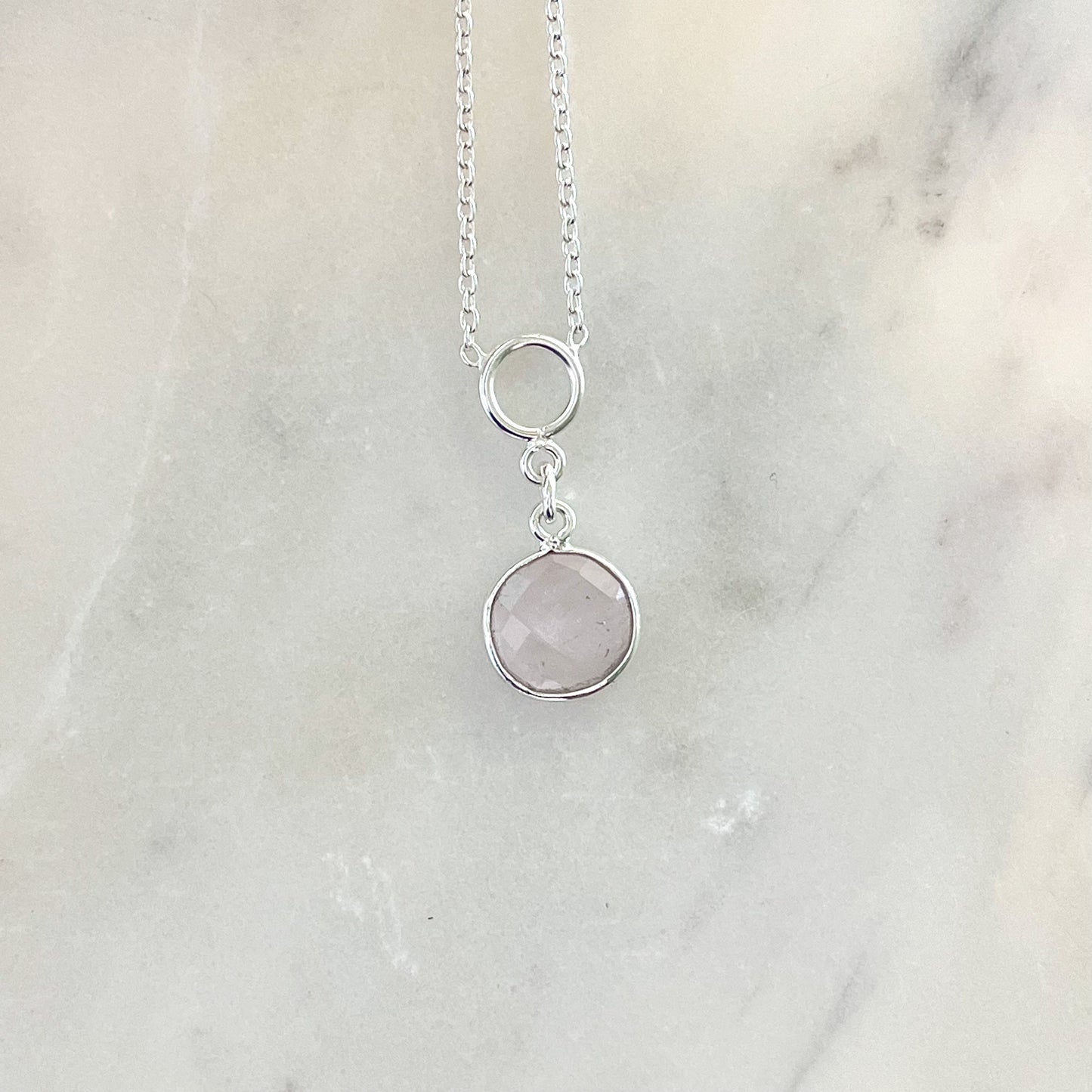 Faceted Rose Quartz Necklace