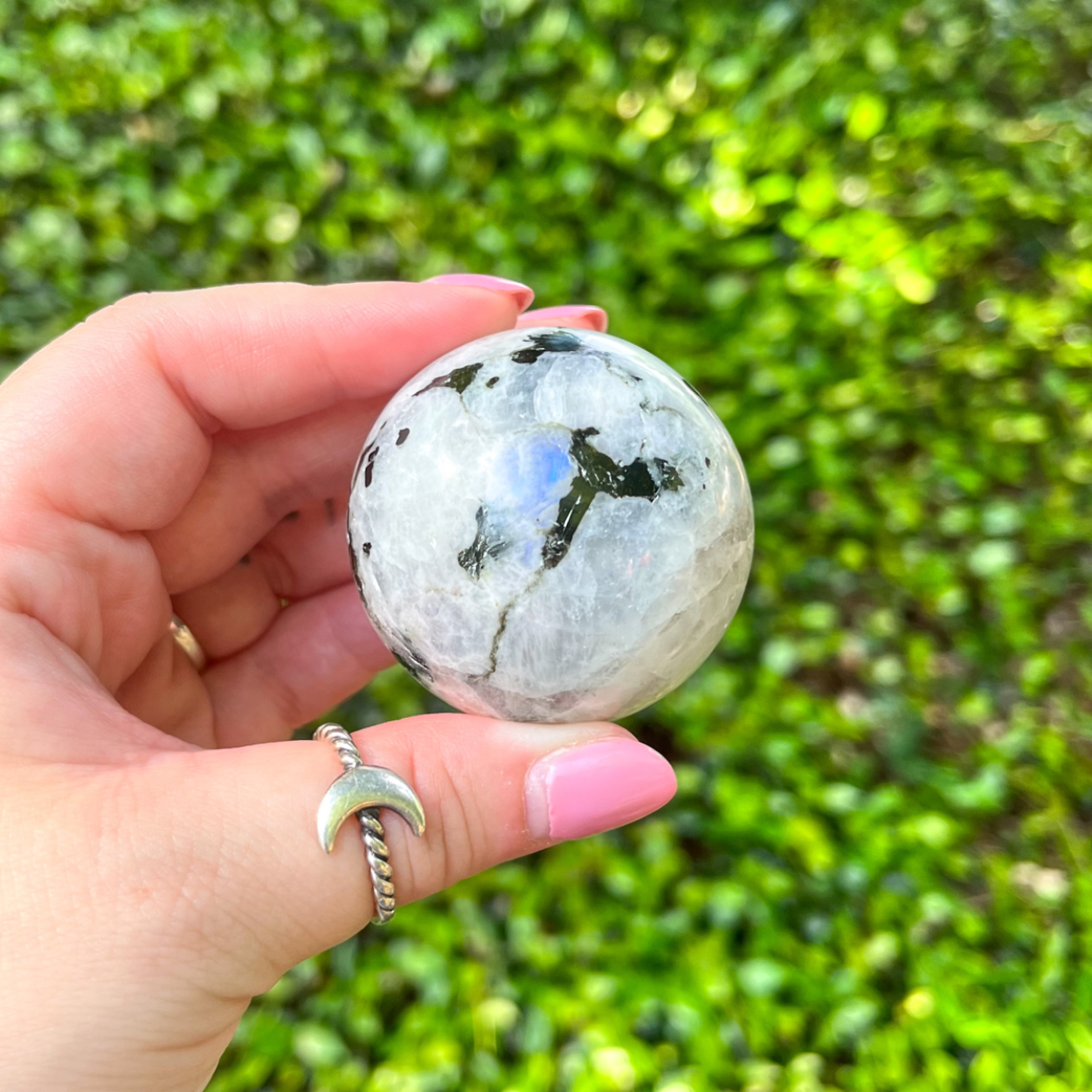 Rainbow Moonstone Sphere - B