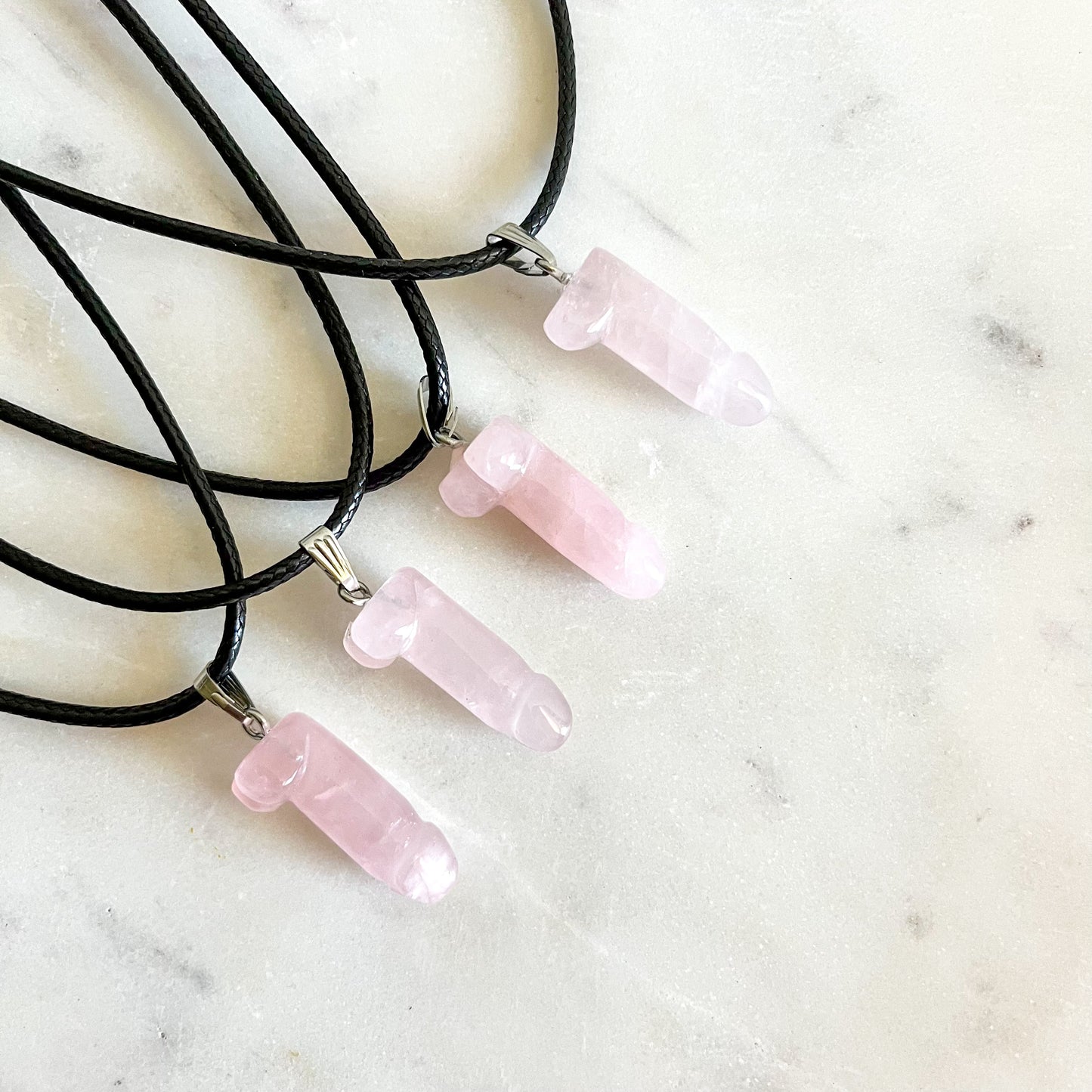 Rose Quartz Peen Necklace