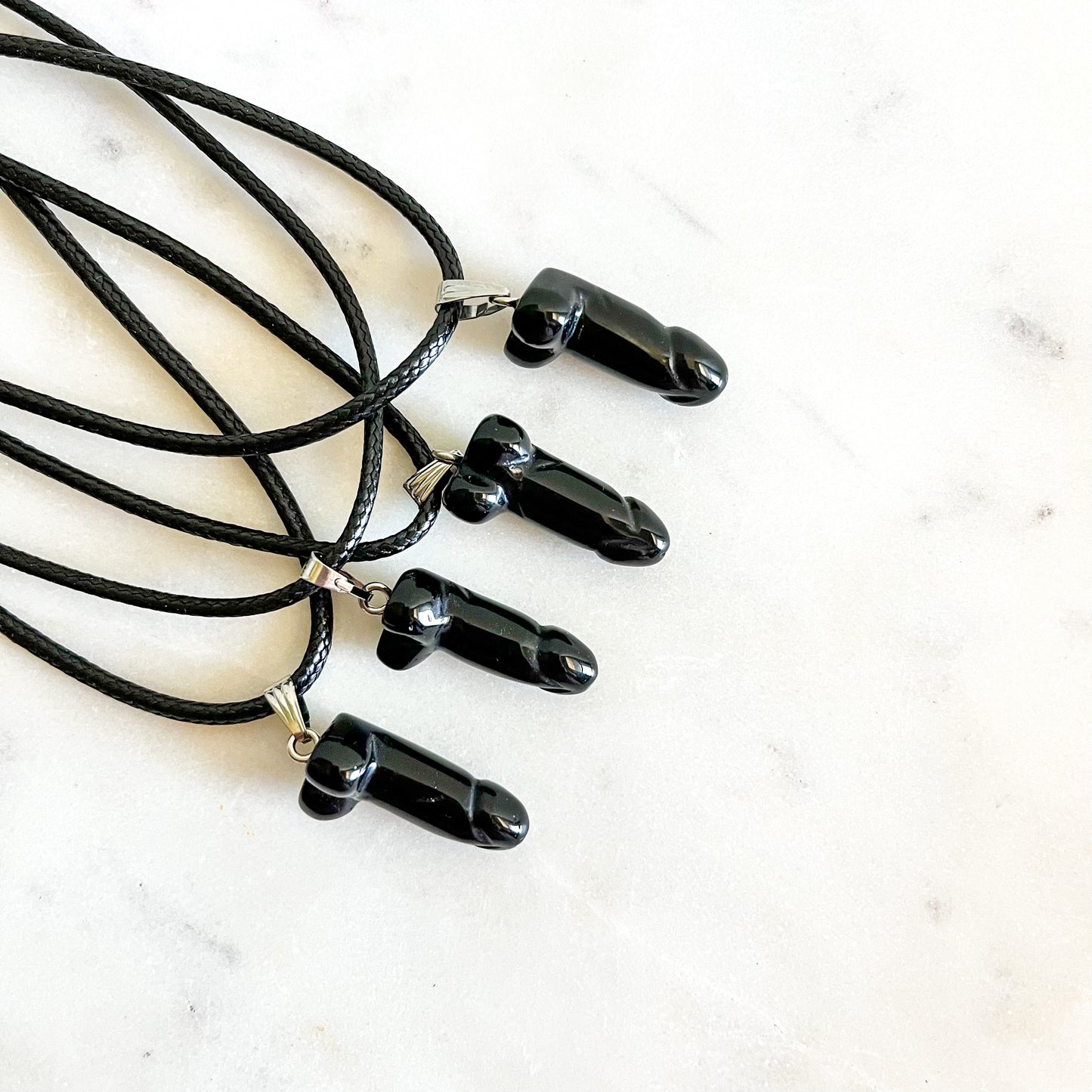 Black Obsidian Peen Necklace