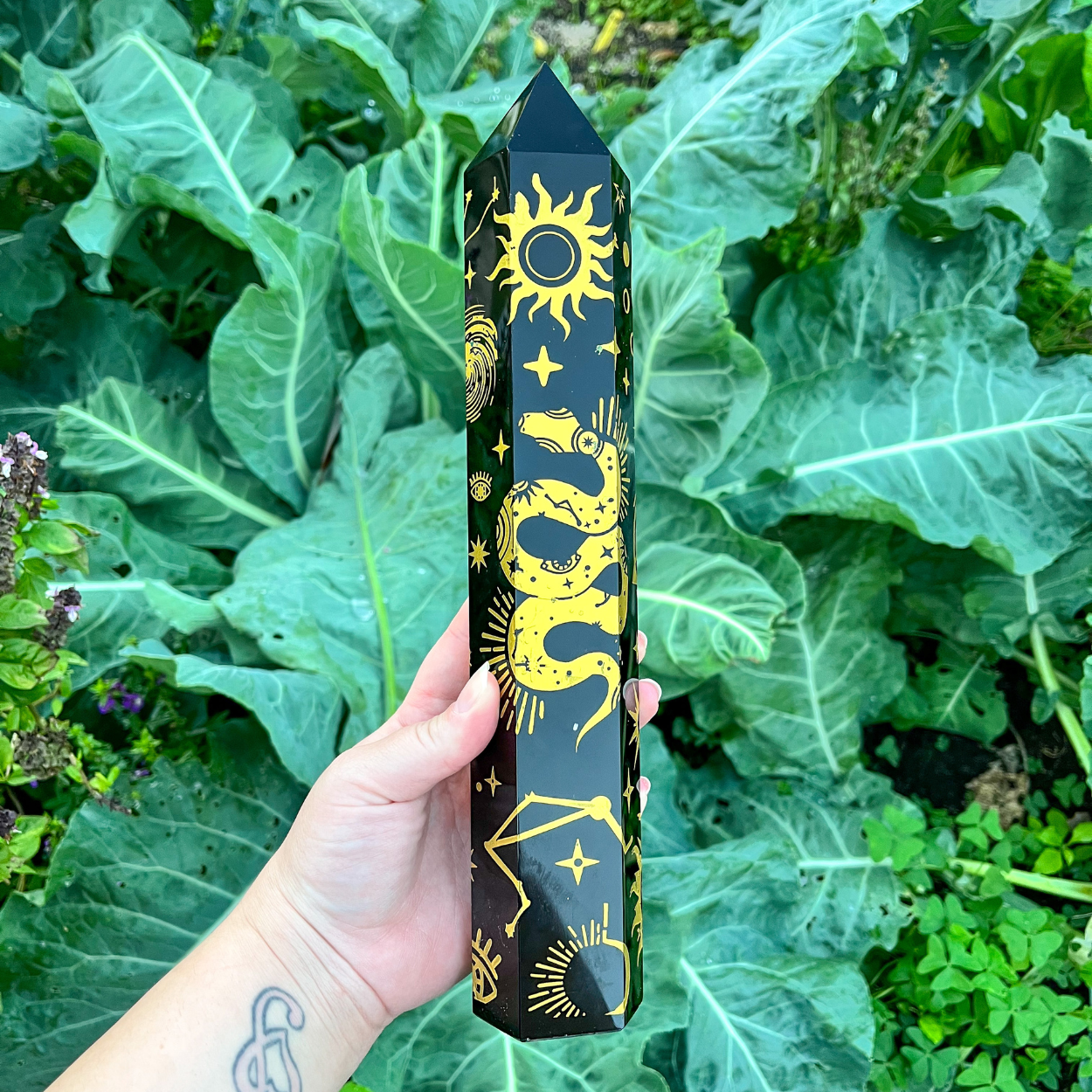XXL Etched Obsidian Tower