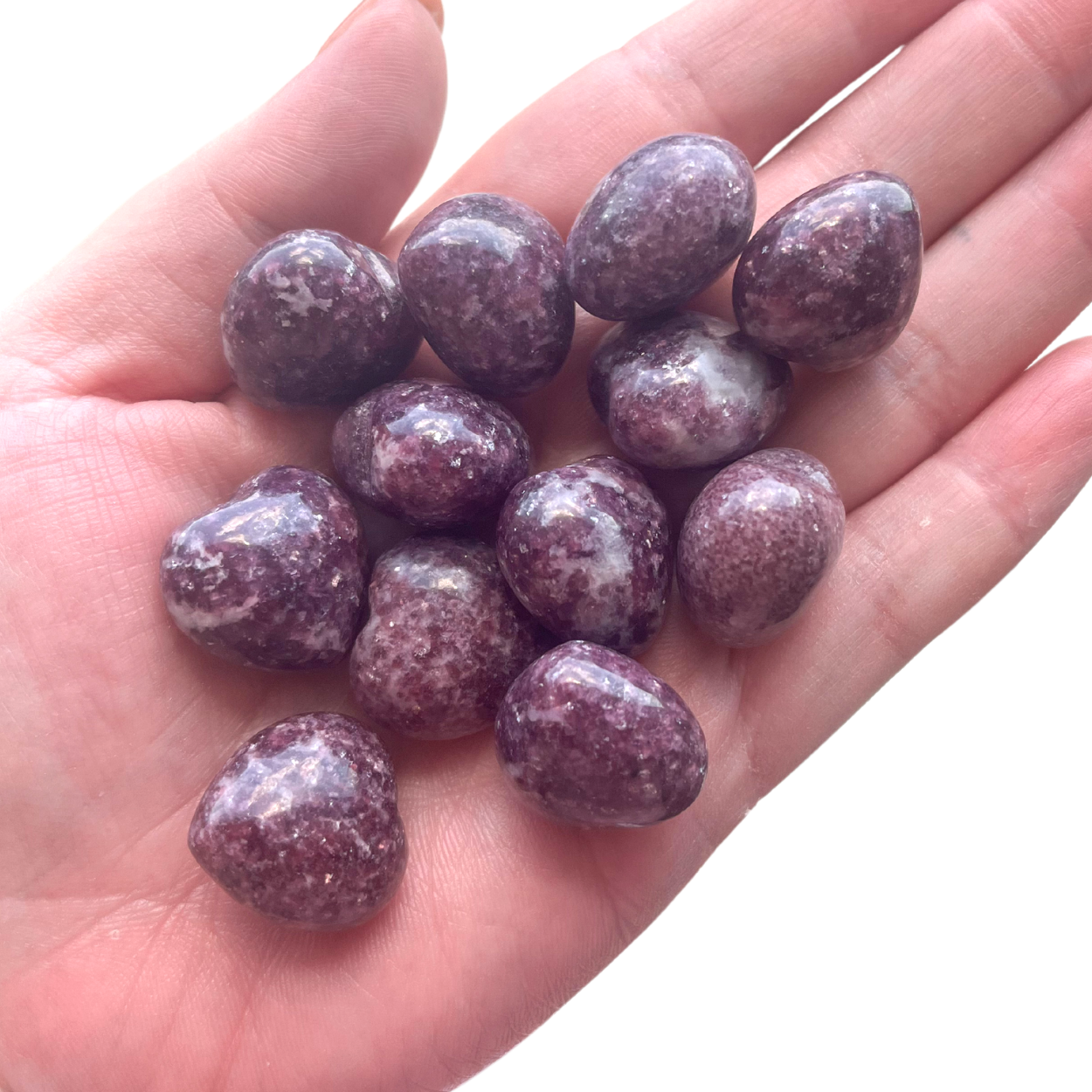 Mini Lepidolite Puffy Heart