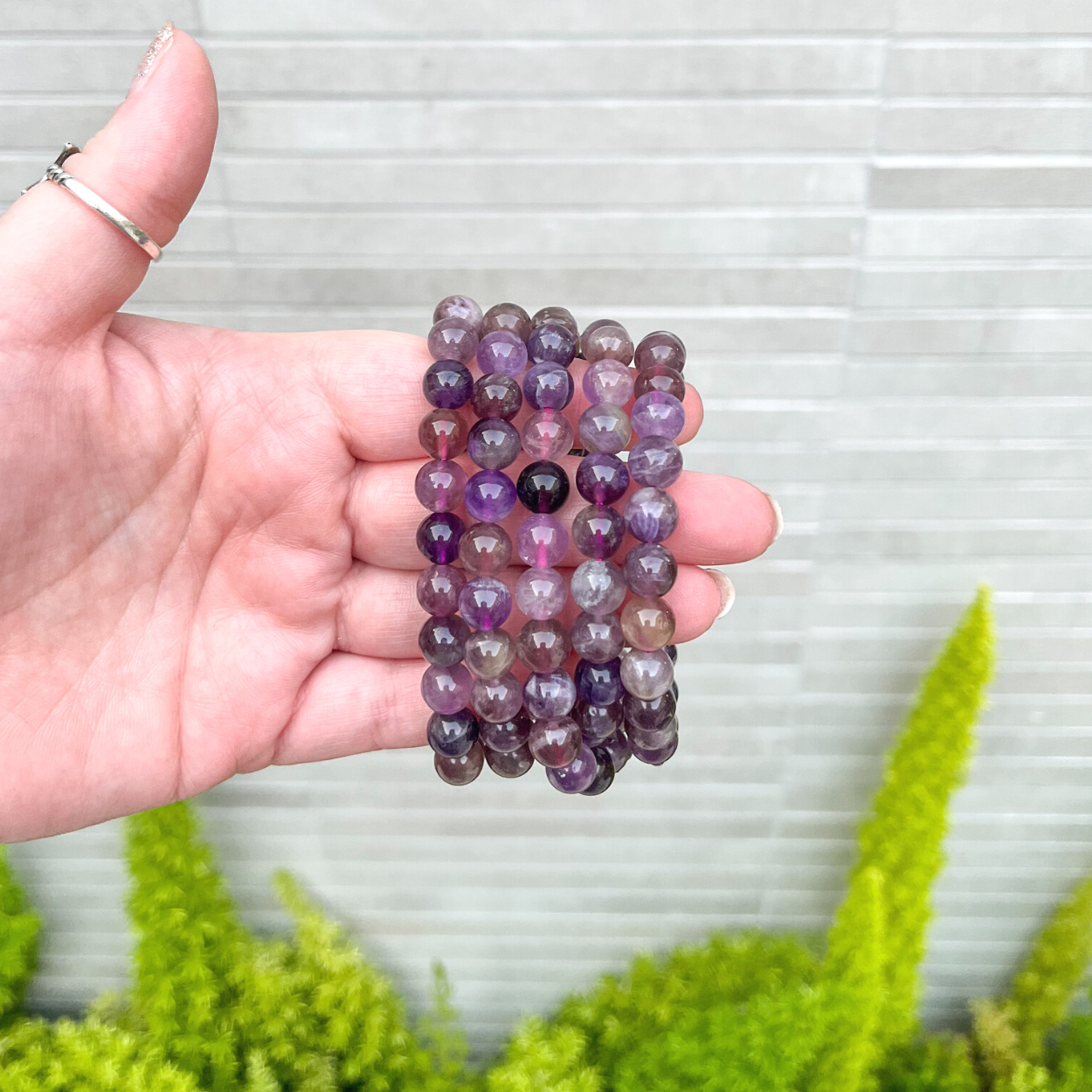 Amethyst + Smoky Quartz Bracelet