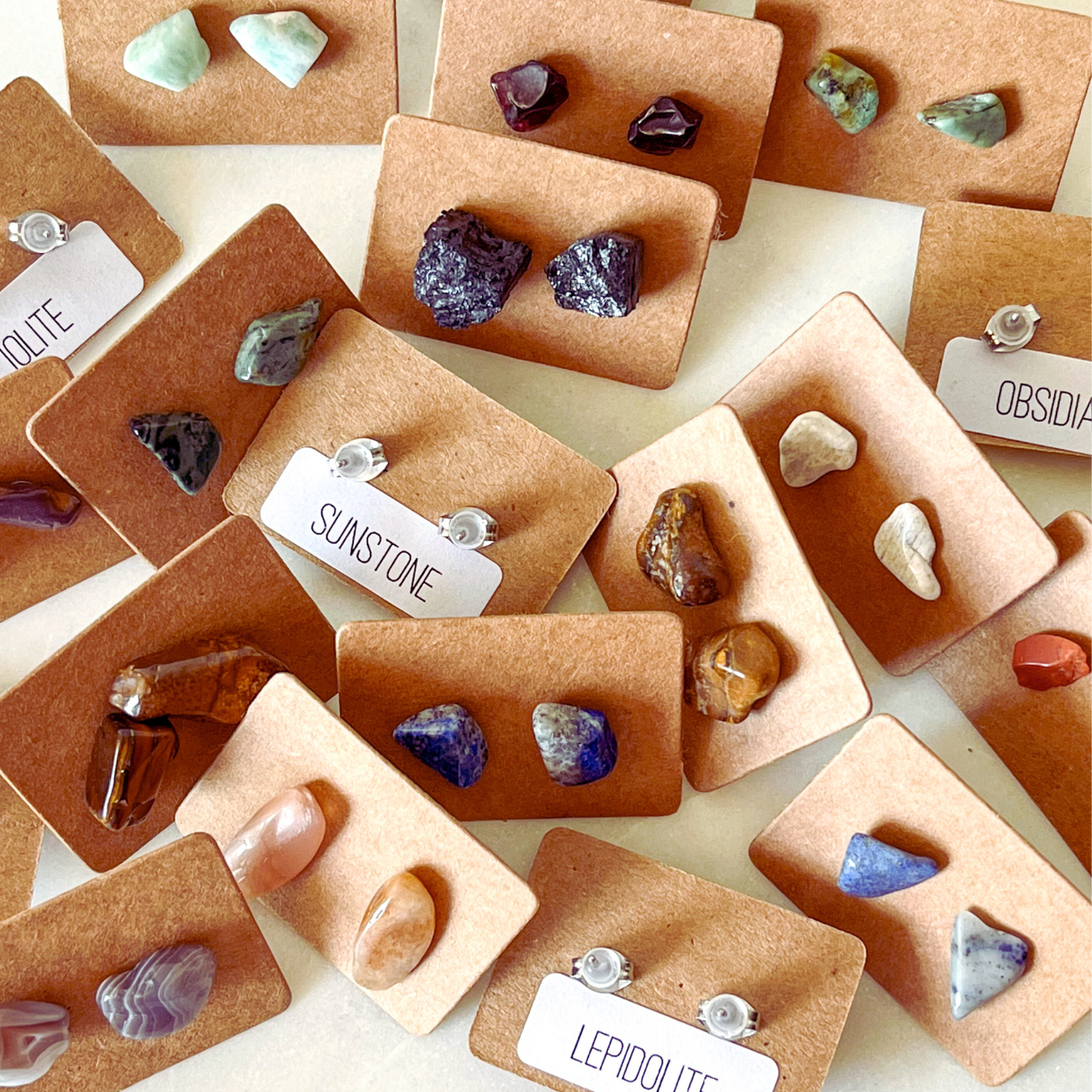 Crystal Chip Stud Earrings