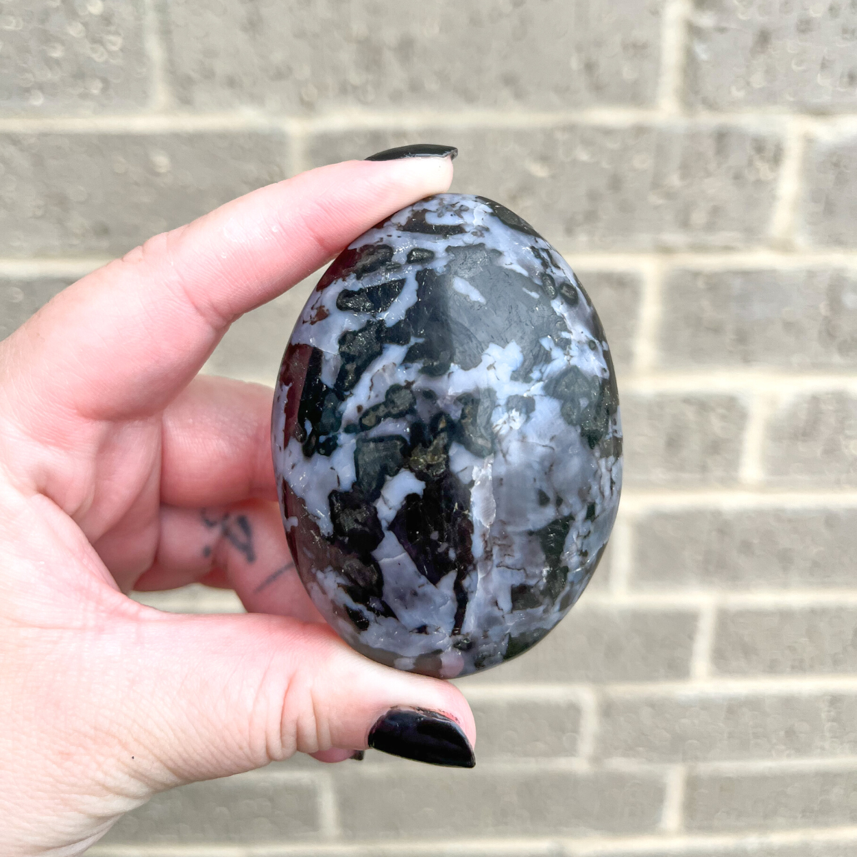 Indigo Gabbro Palm Stone