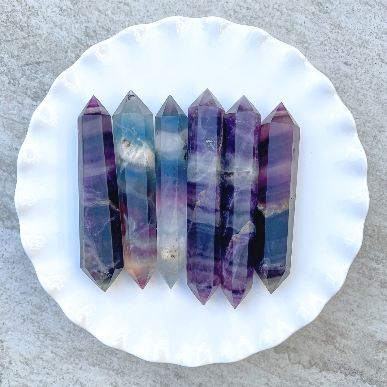 Rainbow Fluorite Double Terminated Point
