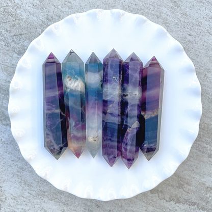 Rainbow Fluorite Double Terminated Point