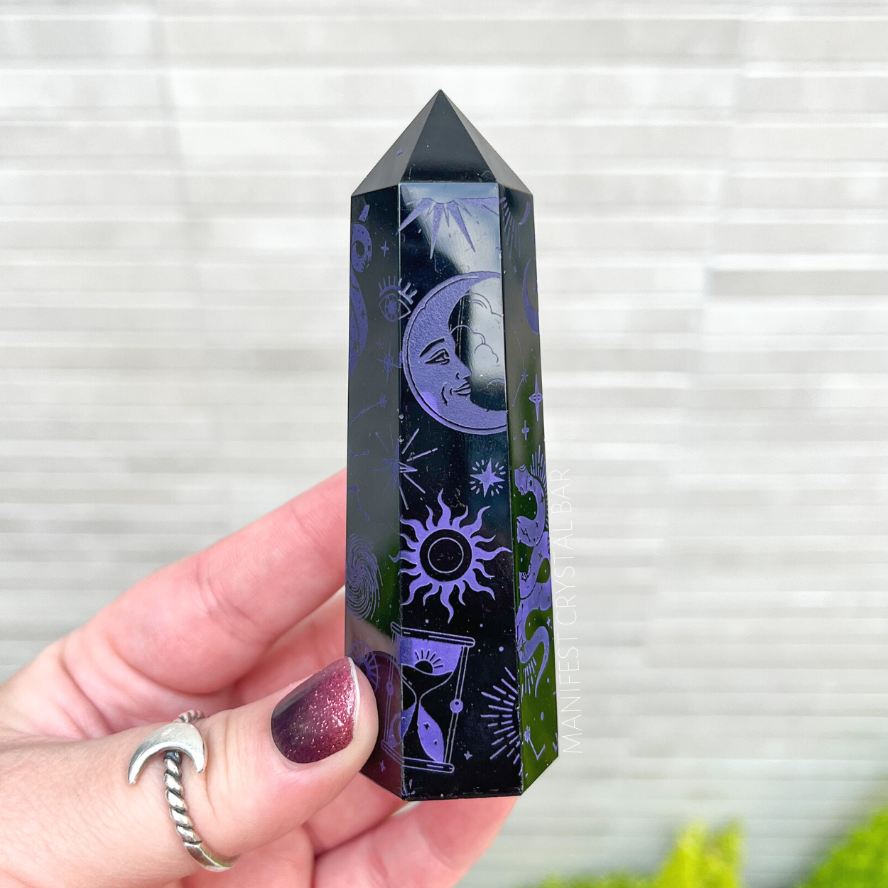 Etched Obsidian Tower - Purple
