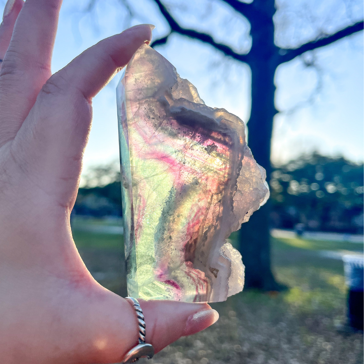 1/2 Polished Fluorite Tower - B