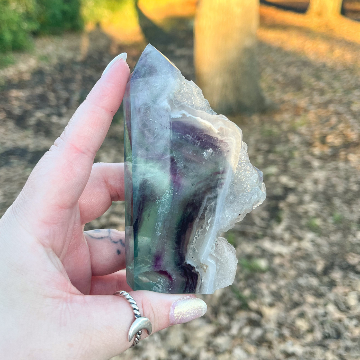 1/2 Polished Fluorite Tower - B