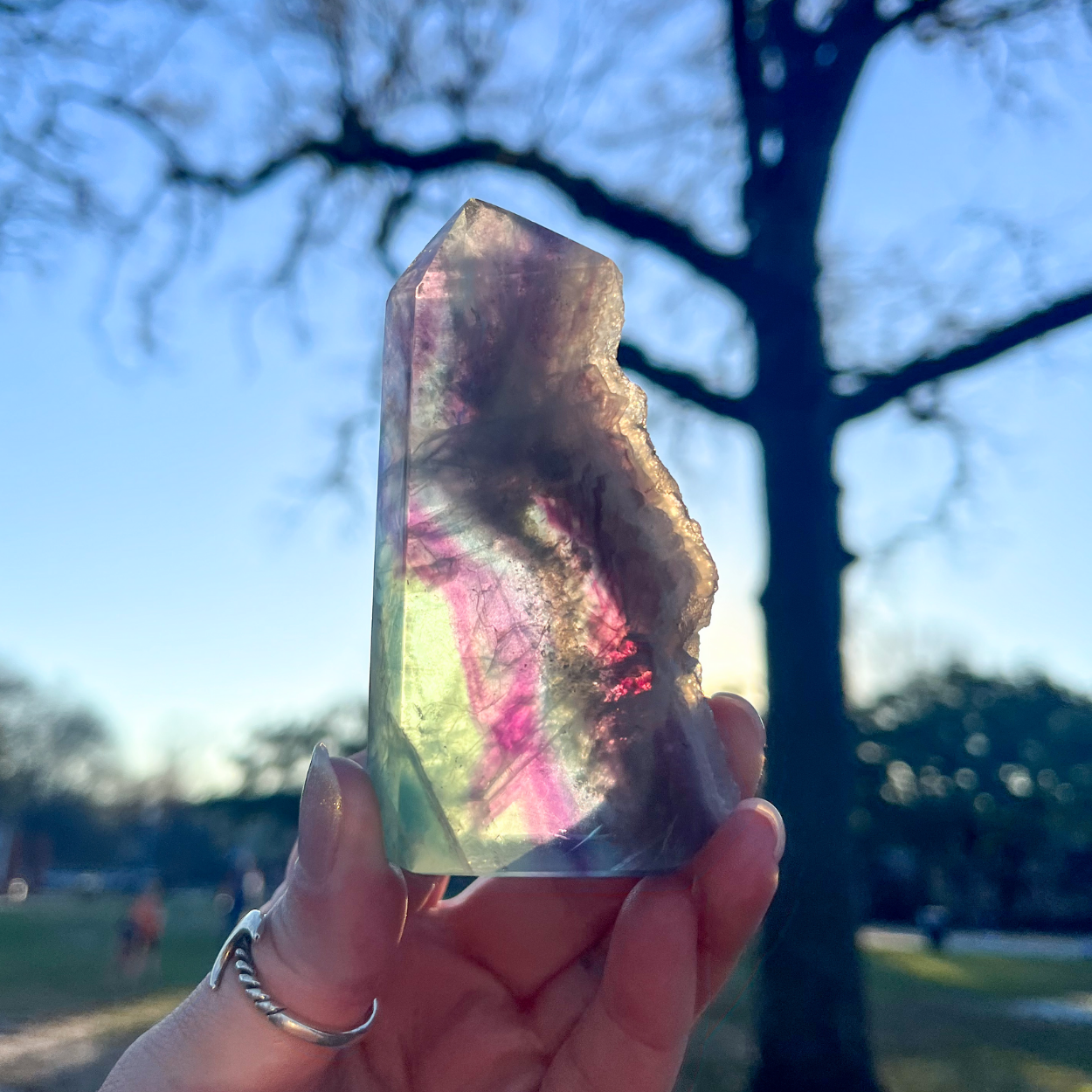 1/2 Polished Fluorite Tower - C