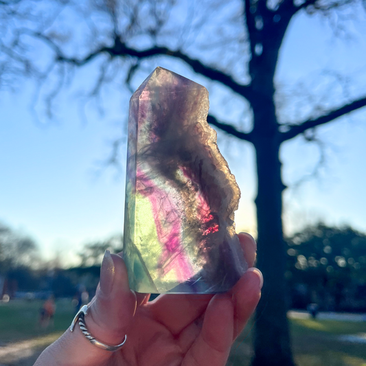 1/2 Polished Fluorite Tower - C