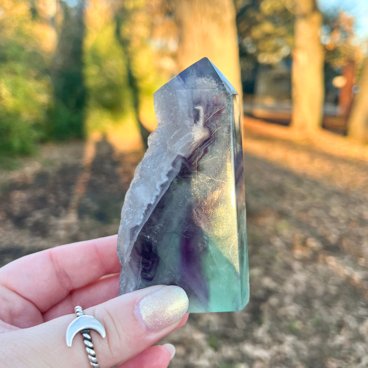 1/2 Polished Fluorite Tower - C