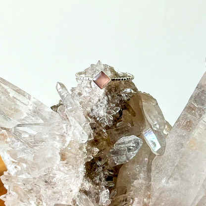 Dainty Rose Quartz Ring